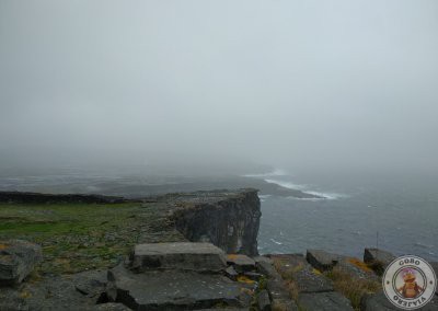 La lluvia nos impidió disfrutar de la gran vista de los acantilados de Inishmore